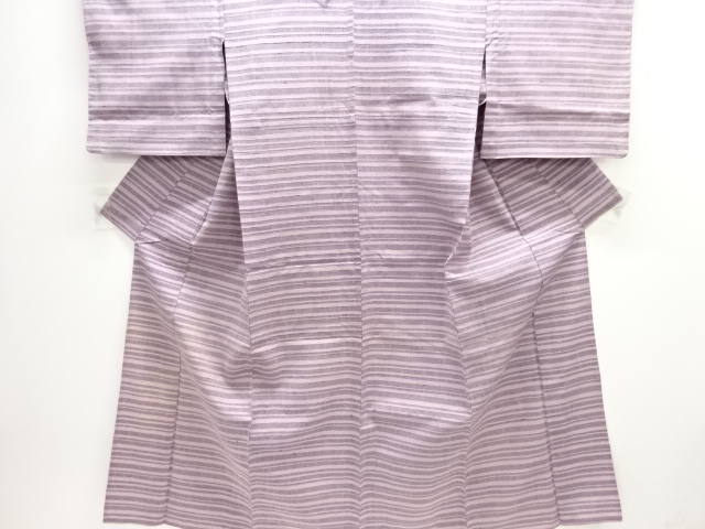 JAPANESE KIMONO / ANTIQUE HITOE KIMONO / SILK / WOVEN STRIPE